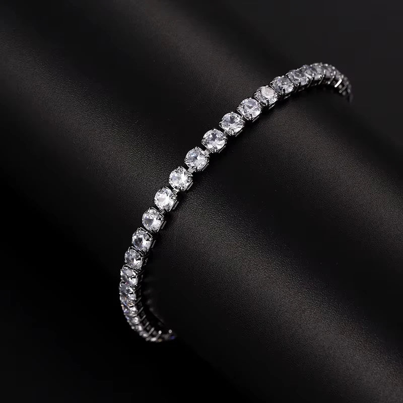 New Luxury Gold Silver Color on Hand Princess Bracelet Bangle for Women Anniversary Gift Jewelry Wholesale Vera Lux