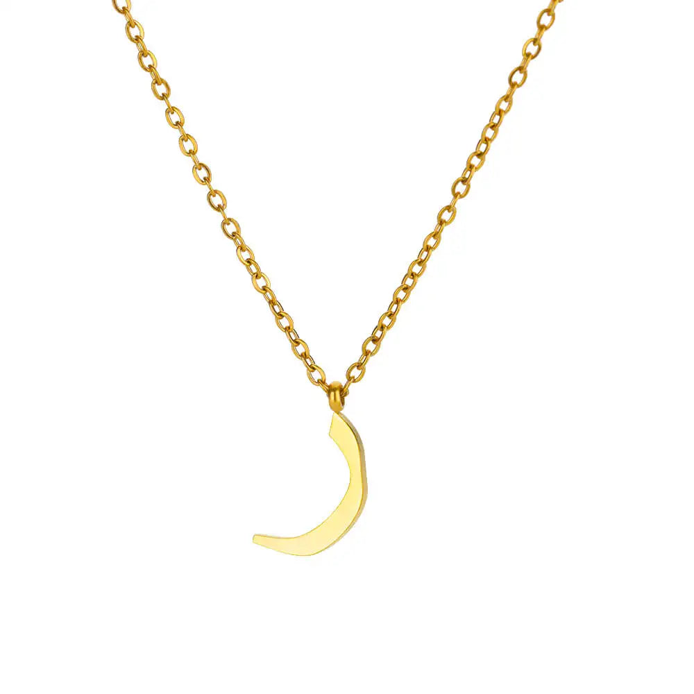 Arabic Letter Name Necklaces For Women Stainless Steel Alphabet Pendant Chain Choker Collar Femme Wedding Aesthetic Jewelry Bff Vera Lux