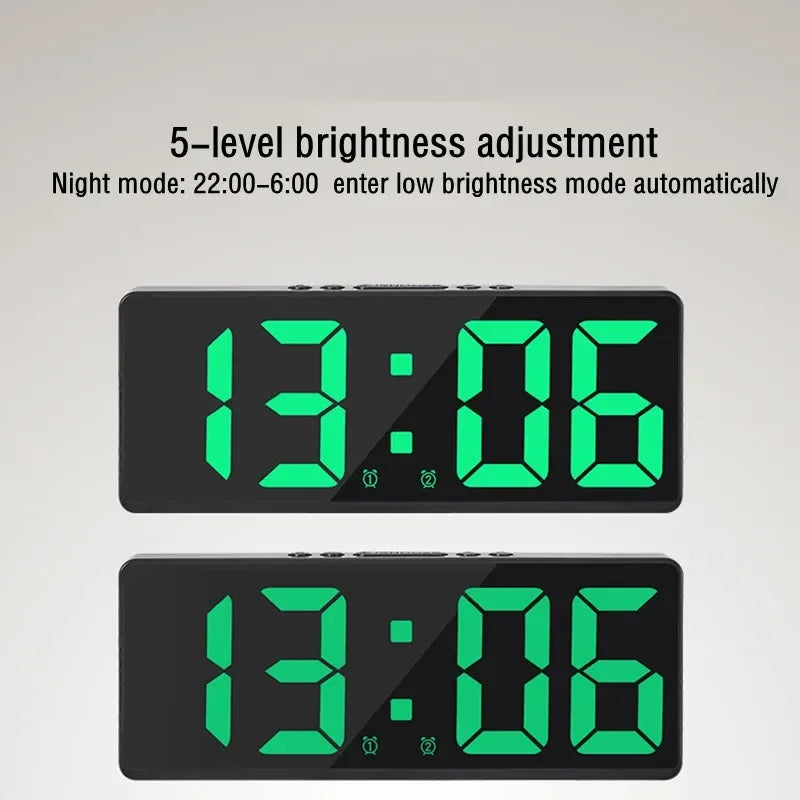 Electronics LED Alarm Clock Digital Children's Electronic Alarm Clock Bedside Table Desk Decorating Tabletop Desktop Clocks Home Whatever the Treasure
