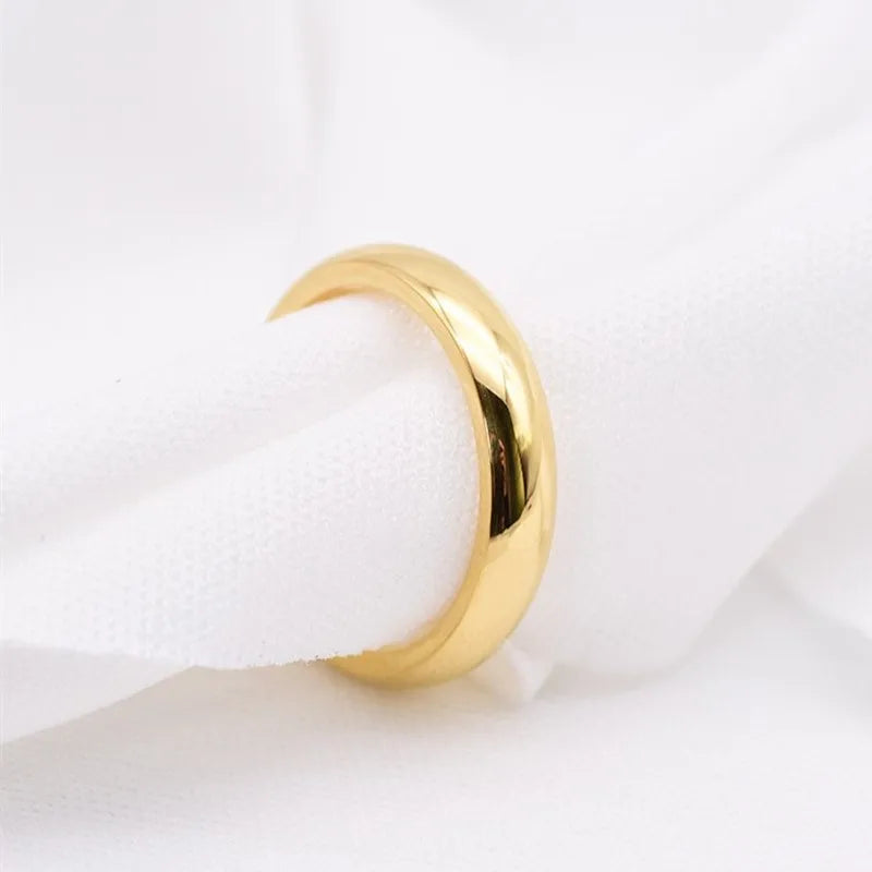 4mm Stainless Steel Plain Comfort Fit Wedding Band Ring for Women Men Size 4-12 Vera Lux