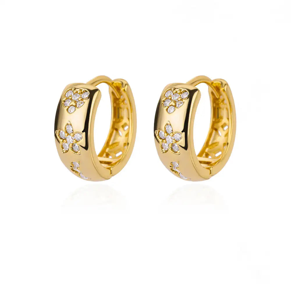 Vintage Round Stainless Steel Hoop Earrings For Women Gold Plated Earring 2023 Trending Statement Ear Jewelry Christmas Gift Vera Lux