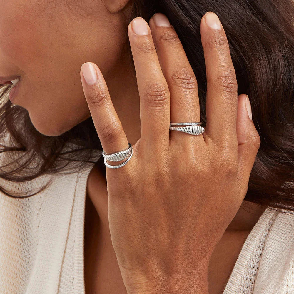 SUNIBI Stainless Steel Ring for Women And Men Fashion Style Texture Tail Classic Couple Rings Gifts Wedding Jewelry Wholesale Vera Lux
