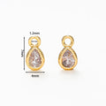 5/10pcs/lot Water-Drop Shape Pendants Wholesale 18K Gold Plated Cubic Zirconia Charm Pendants For DIY Necklace Jewelry Making Vera Lux