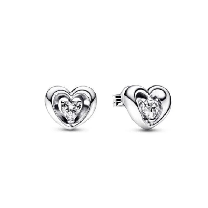 Christmas Gift Hot Selling 925 Silver Blue Stone Flower Stud Earrings Fit Women's Festival Exquisite Charm Jewelry Gifts Vera Lux