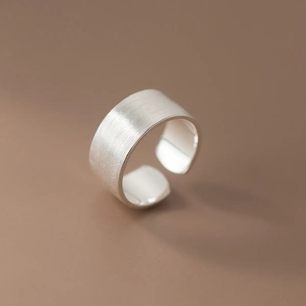 925 Sterling Silver Wire Drawing Adjustable Rings For Women Couple Luxury Jewelry Ladies Accessories Gifts Jewellery Vera Lux