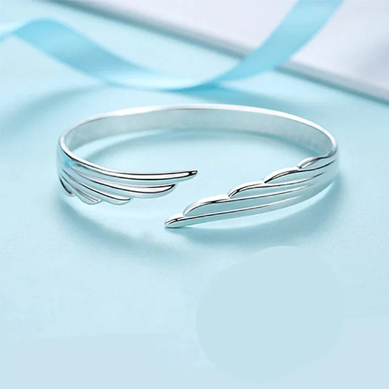 925 Sterling Silver Wing Cuff Women's Bangles Bracelets Wedding Luxury Quality Jewelry Accessories Wholesale Free Delivery Vera Lux