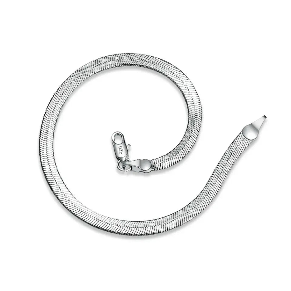 new arrive 925 Sterling Silver 4MM Chain Bracelet for Women Men Blade Fashion Wedding Fine Jewelry Christmas Gift 8inches Vera Lux