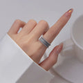 925 Sterling Silver Personality Bead Rings For Women Engagement Wedding Luxury Jewelry Vera Lux