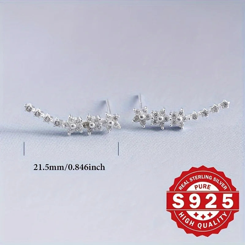 S925 silver splicing row flash cute, exquisite and elegant Valentine's Day wearable, hypoallergenic Vera Lux