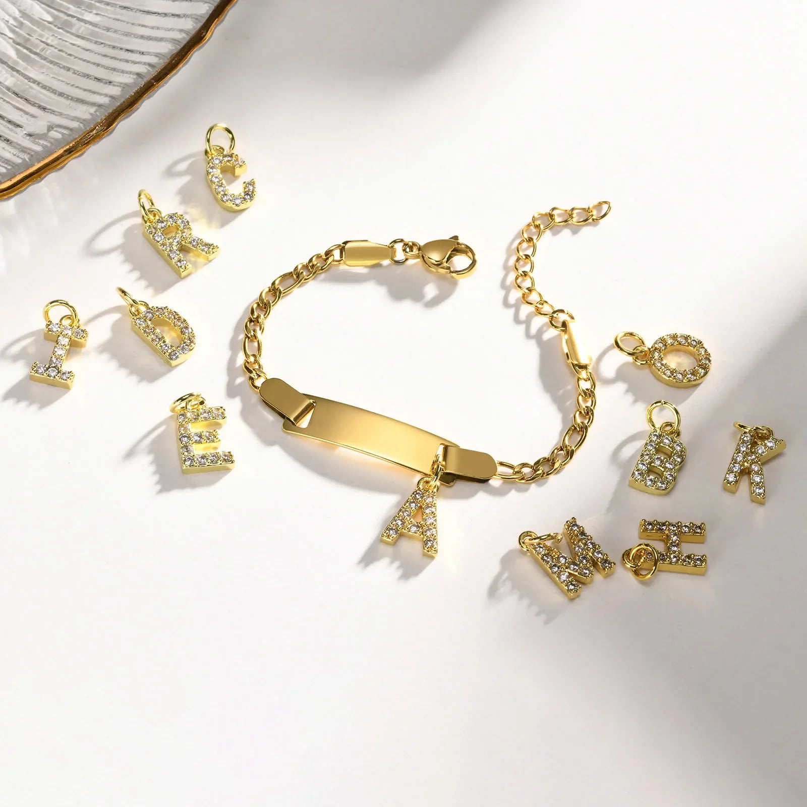 Personalized Name Bracelet With Initials for Boy Girl, Free Engraving Date ID Wristband Birthday Gift Vera Lux