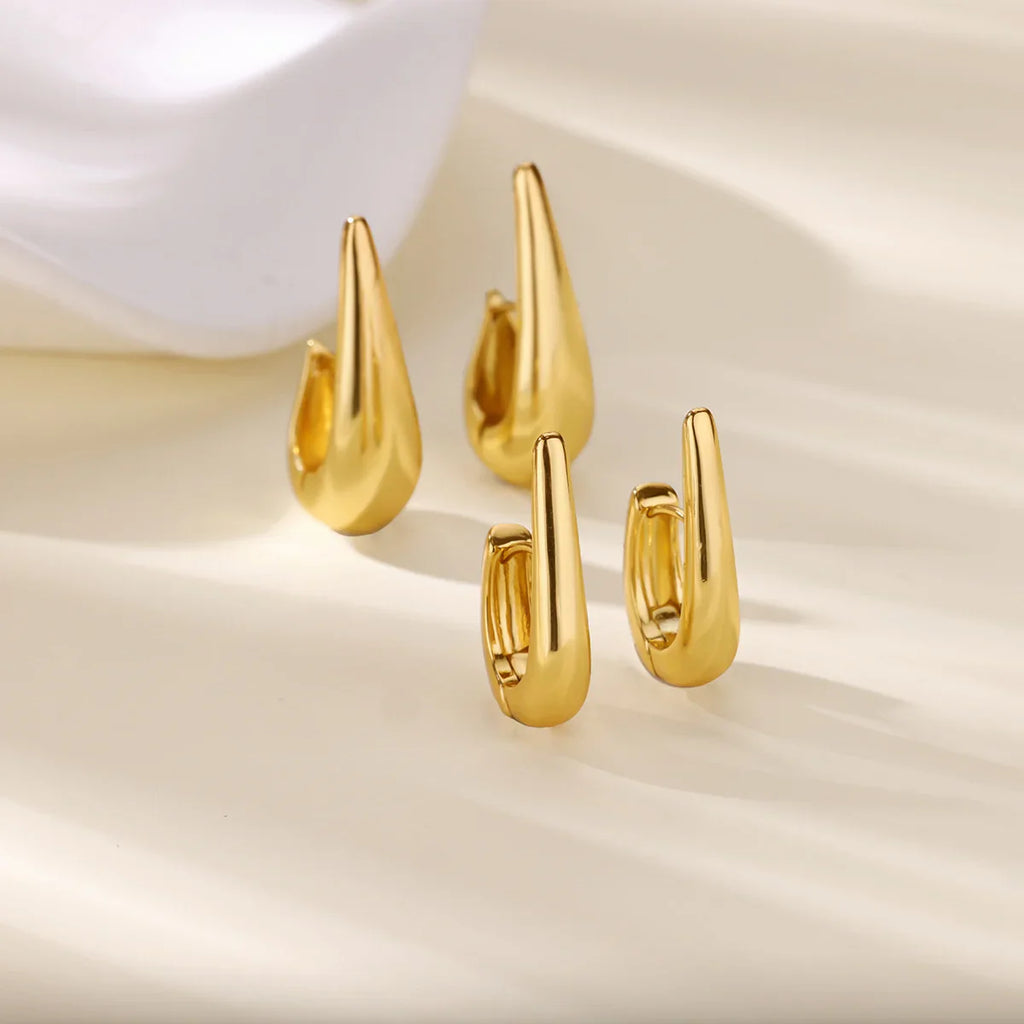 Elegant Square Earrings for Women Girls Stainless Steel Hoop Earrings Luxury Wedding Engagement Aesthetic Jewerly aretes Vera Lux