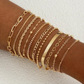11pcs Chic Snake Chain Bracelet Set for Women Boho Simple Elegant Heart Geometric Chain Vacation Date Casual Jewelry Gifts 2025 Vera Lux