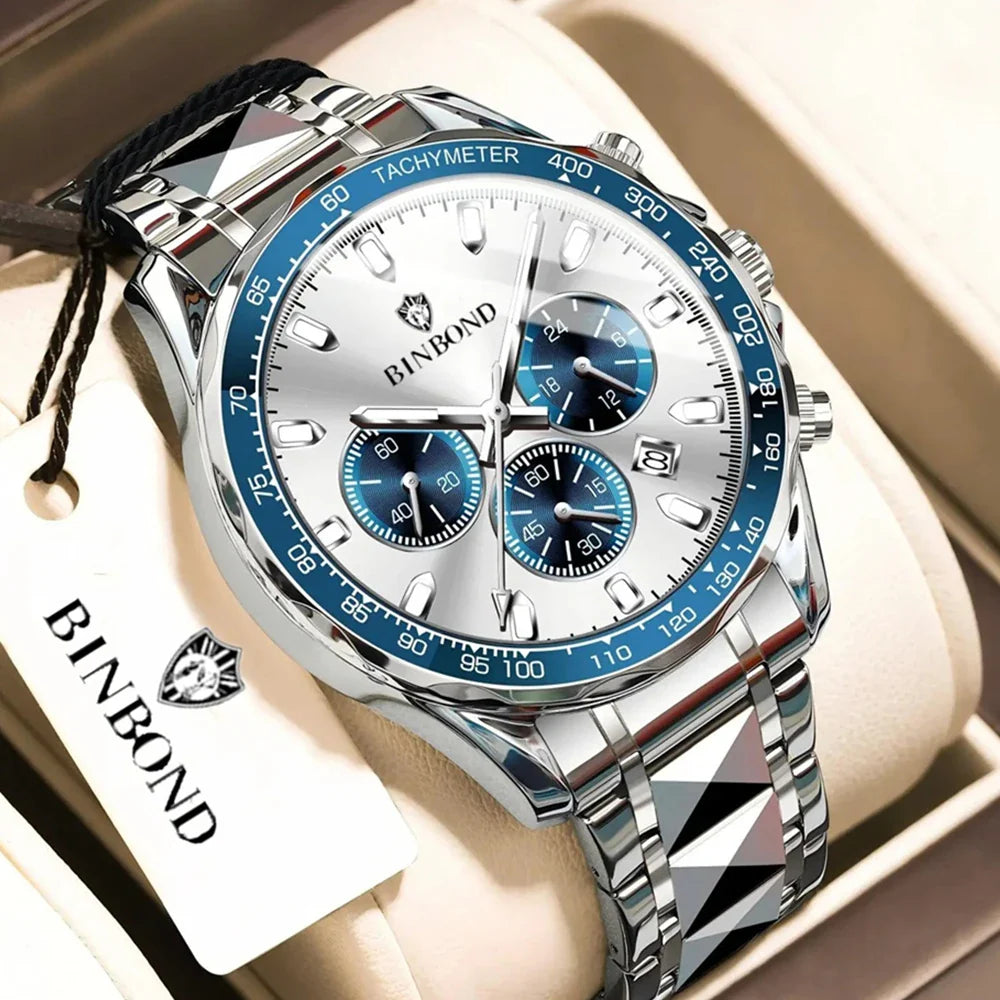 Sports New Men Chornograph Watch For Man Luxury Brand Fashion Quartz Wristwatches Gifts Mens Watches Automatic Digital Clock Vera Lux