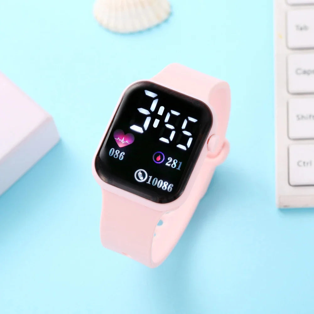 Love oriented LED electronic watch, fashionable and casual square outdoor waterproof electronic watch Vera Lux