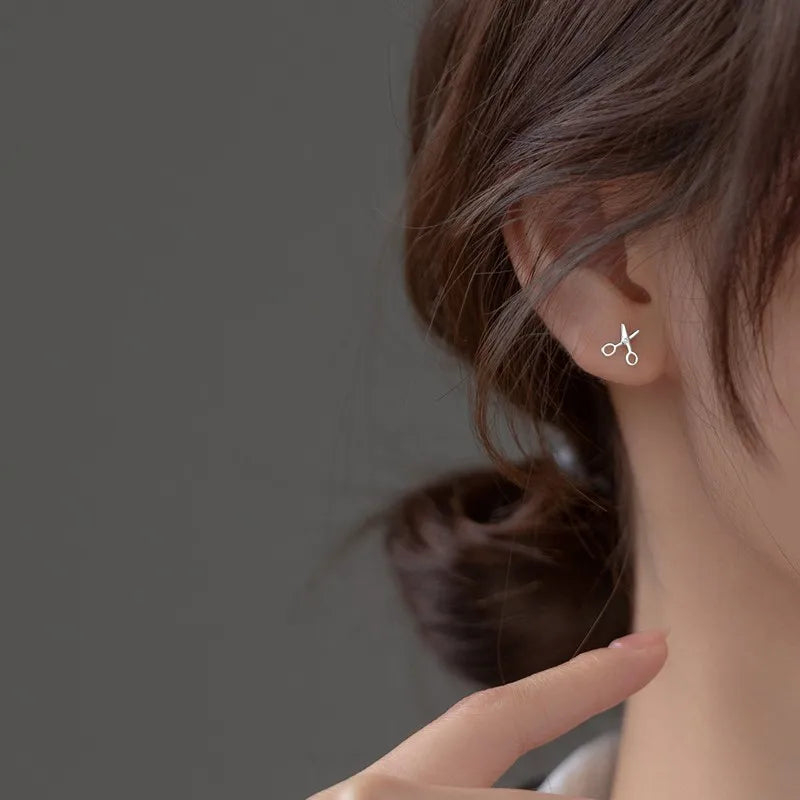 Creative Mini Scissors Stud Earrings for Women Girl Vera Lux