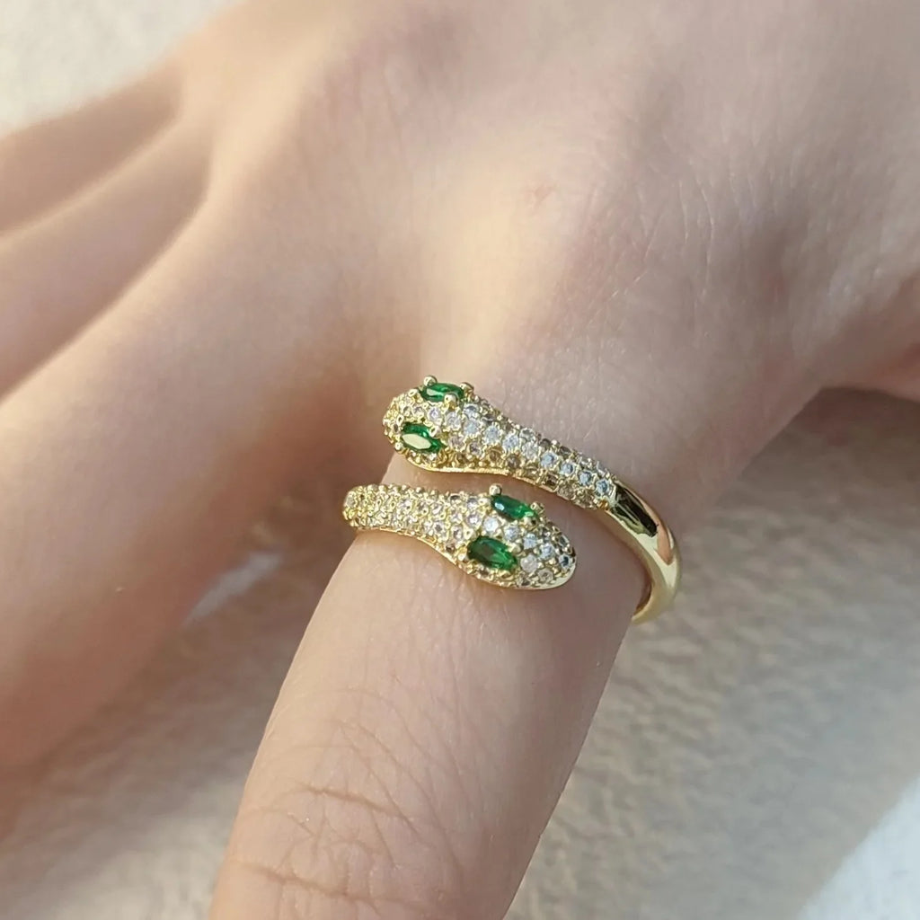 925 Sterling Silver Snake Zircon Rings For Women Wedding Luxury Jewelry Wholesale Dropshipping Vera Lux