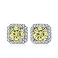 NeeTim 0.5ct 1ct Pink Moissanite Studs Earrings for Women 925 Sterling Silver Black Blue Grey Sparkling Lab Diamond Stud Earring Vera Lux