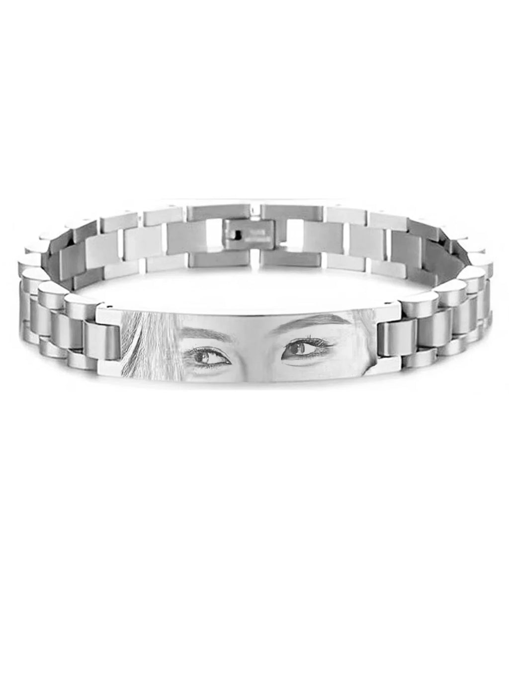 2025 Custom Eye Photo Couple Bracelet Stainless Steel Personalized Romantic Anniversary Wedding Valentine Gift Memory Jewelry Vera Lux