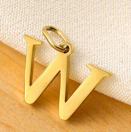 10PCS 26 Letters Stainless Steel Cut Alphabet Pendant for DIY Woman Necklace Ladies Jewelry Accessories Wholesale Dropshipping Vera Lux
