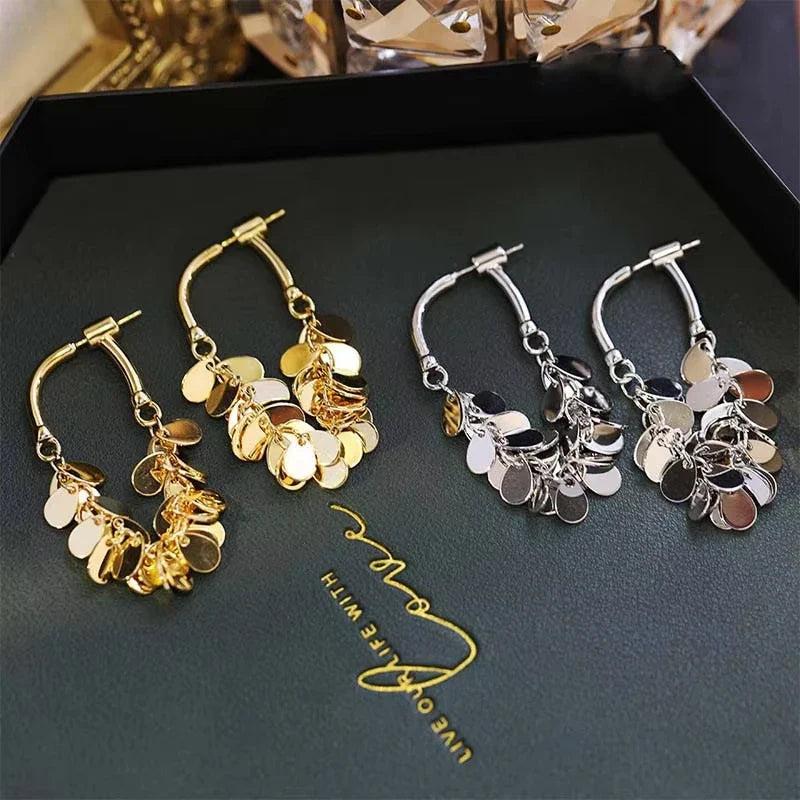 2026 New Senior Luxury Delicate Long Tassels Drop Earrings Fashion Versatile Exaggerate Metal Women Jewelry Girl's Earrings Vera Lux