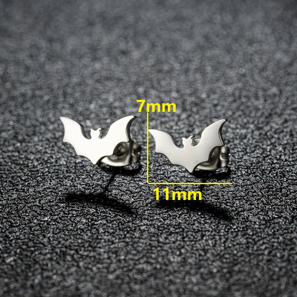 Horror Halloween Bat Spider Trendy Earrings Women 2024 Black Color Stainless Steel Ear Piercing Skull Punk Jewelry Party Gifts Vera Lux
