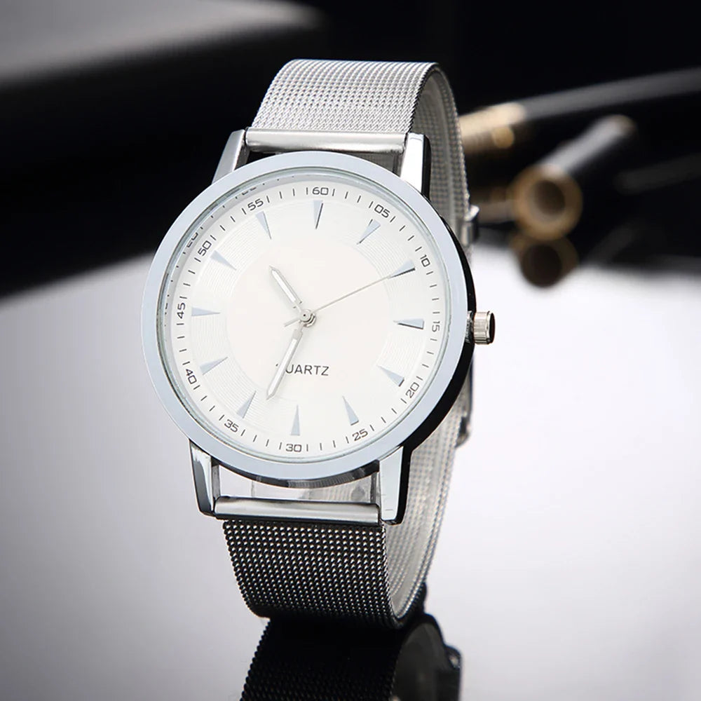 Luxury Women Watches 2025 New Stylish Silver Minimalist Business Ladies Quartz Watch Breathable Leather Steel Clock Reloj Mujer Vera Lux