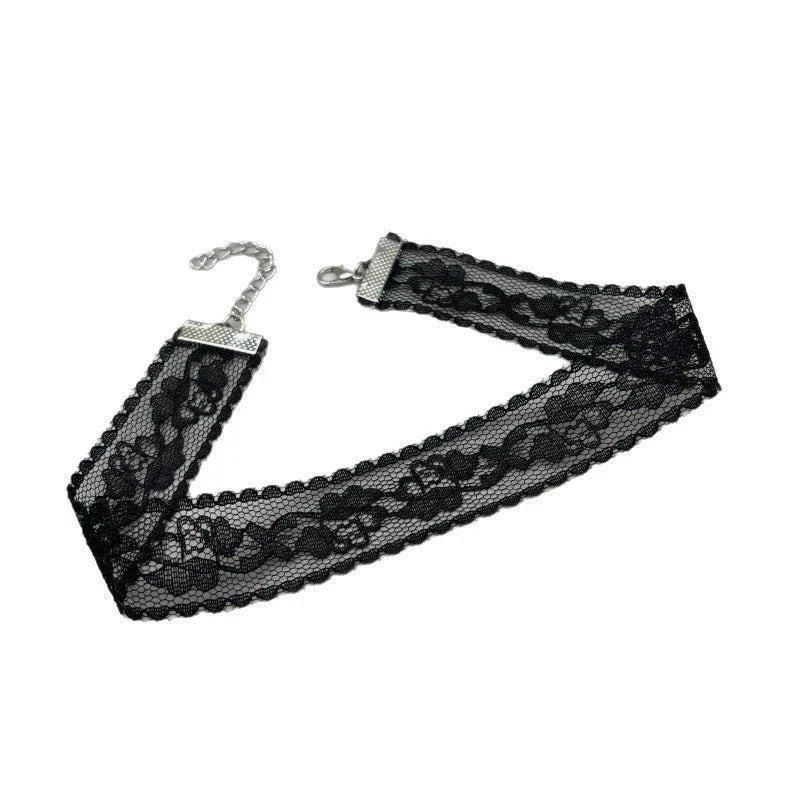 2026 New Black Sexy Lace Flower Necklace for Women Harajuku Gothic Short Choker Collar Necklace Party Female Neck Accessories ﻿ Vera Lux