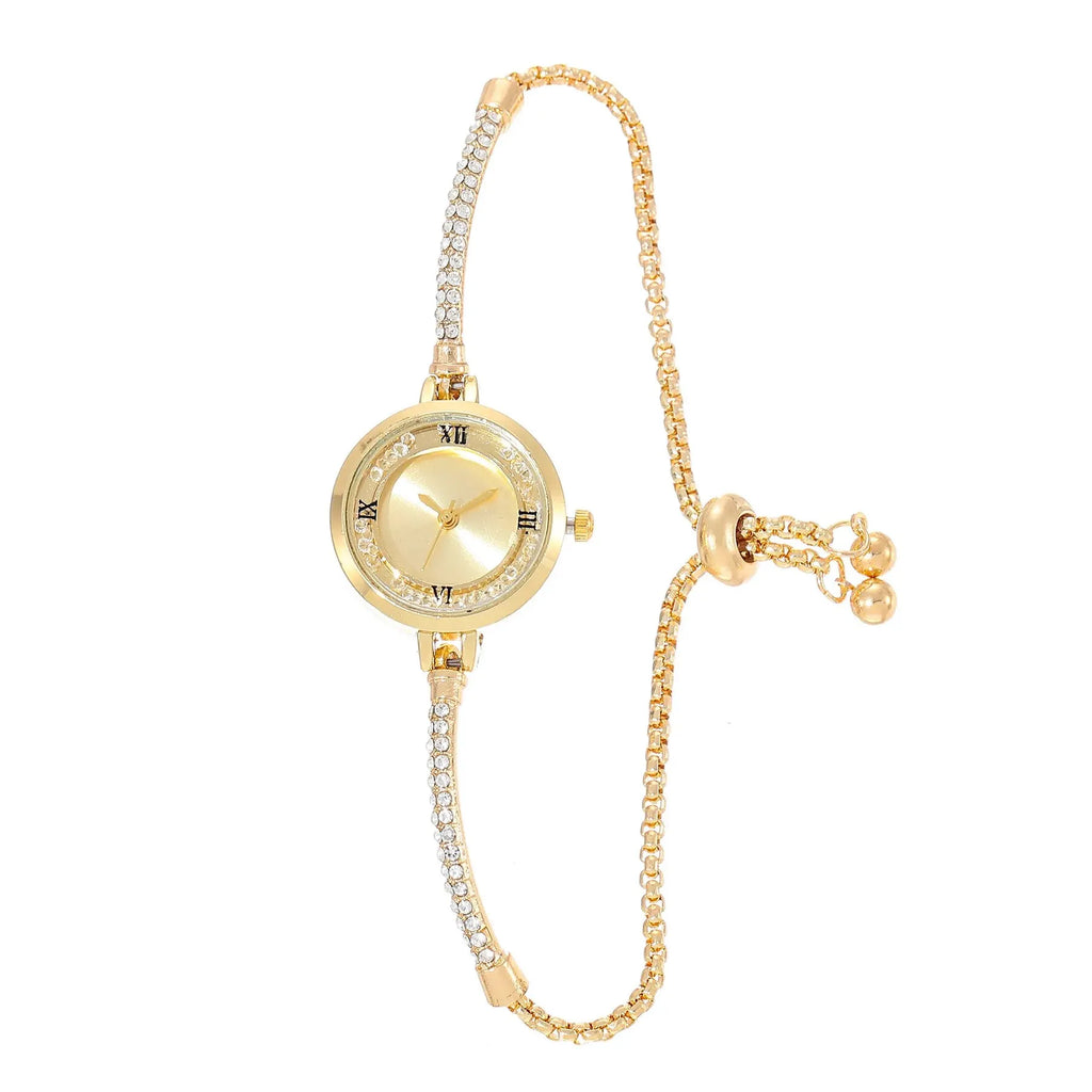 2024 Fashion Women's Wristwatch Gold Bracelet Small Dial Elegant Watch New Cute Women Steel Bracelet Watch Quartz Wristwatch Vera Lux