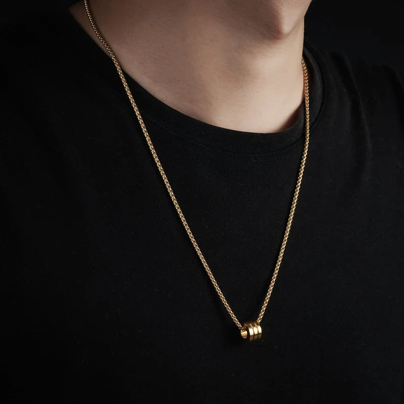 Stainless Steel Personalized Cylindrical Small Waist Necklace Simple And Casual Style Collarbone Chain Versatile Accessories Vera Lux