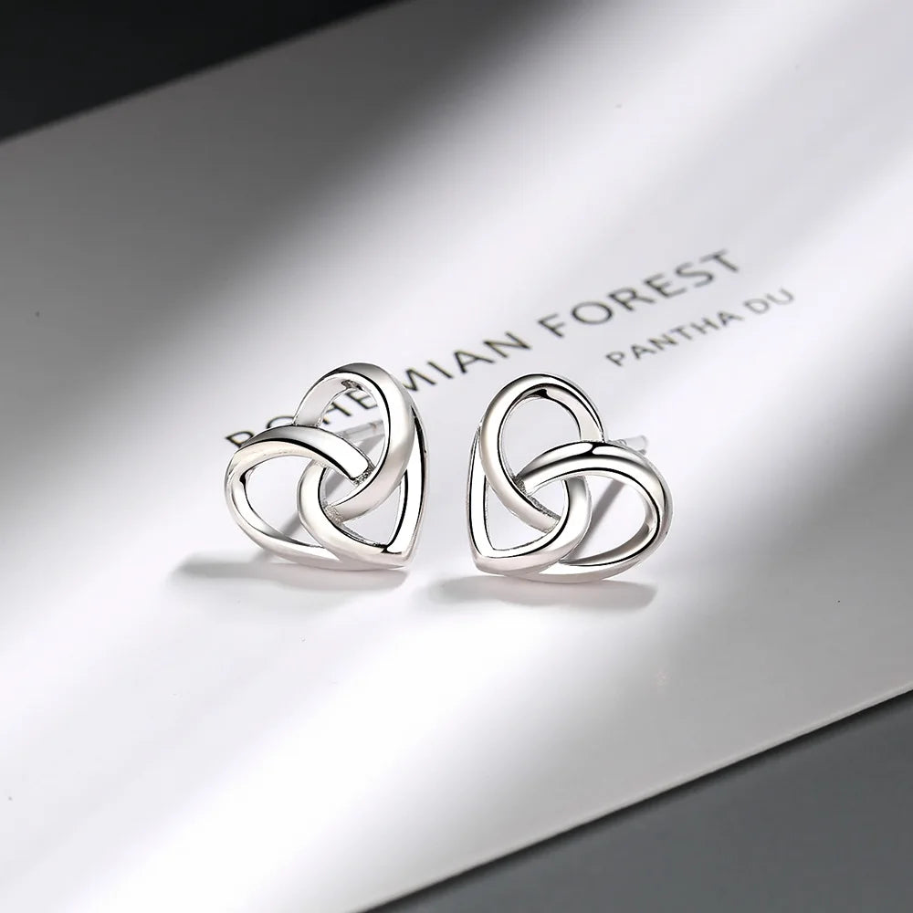 925 Sterling Silver Love Heart Stud Earrings For Women Engagement Elegant Luxury Jewelry 2024 Trend Best Selling Jewellery Vera Lux