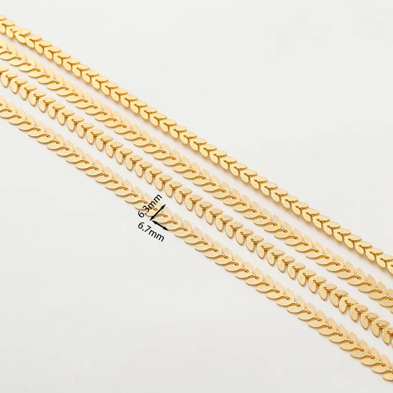 1Meter/lot 14K 18K Gold Plated Brass Metal Round Link Cable Chains DIY Jewelry Making Chain For Needlework Jewelry Accessories Vera Lux