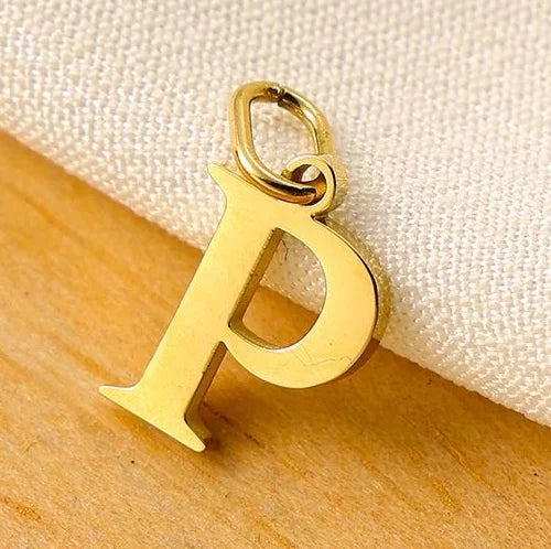 10PCS 26 Letters Stainless Steel Cut Alphabet Pendant for DIY Woman Necklace Ladies Jewelry Accessories Wholesale Dropshipping Vera Lux