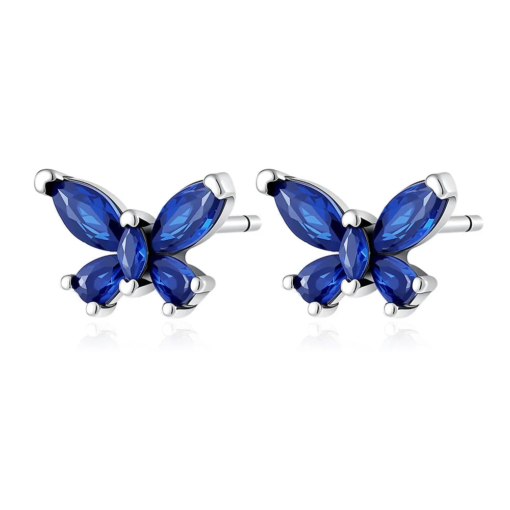2026 New 925 Silver Elephant Cherry Blossom Butterfly Heart Earrings, a delicate choice for women's fashion jewelry Vera Lux