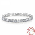 925 Sterling Silver Bracelet Elegant Zircon Crystal Fashion Jewelry For Women Engagement Wedding Glamour Jewelry 18CM Vera Lux