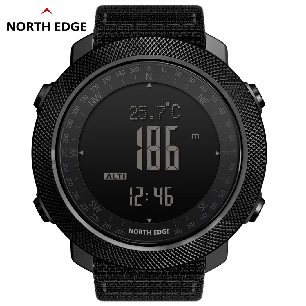 NORTH EDGE Men's sport Digital watch Hours Running Swimming Military Army watches Altimeter Barometer Compass waterproof 50m Whatever the Treasure