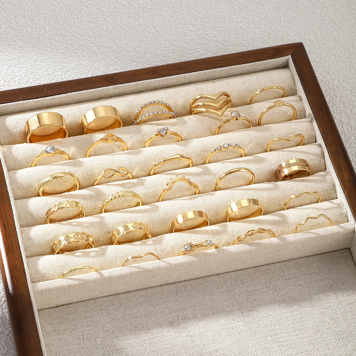 30Pcs Gold Color Knuckle Rings Set For Women Bohemian Geometric Finger Ring Girls Wedding Party Jewelry Gift Vera Lux