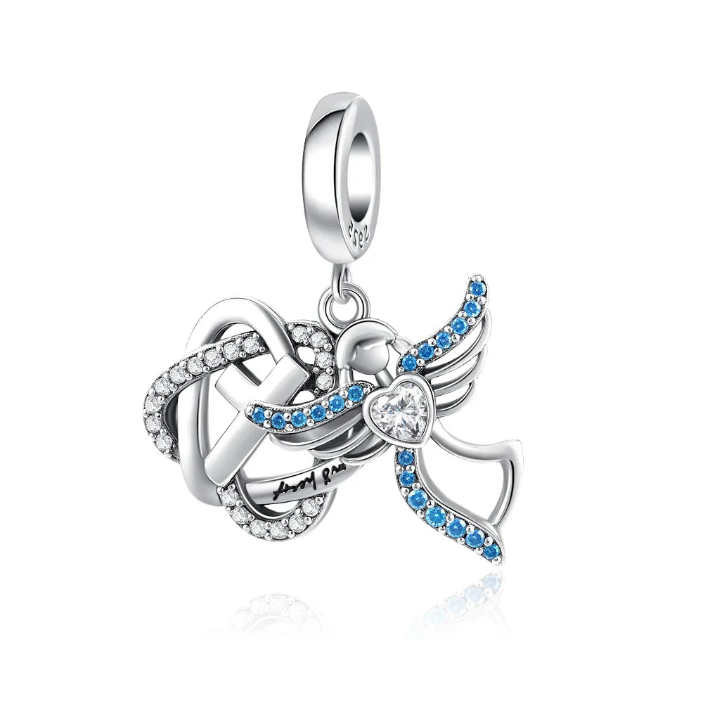 2026 925 Silver Flower, Butterfly, Highland Cow, Motorcycle Pendant Fit European Original Bracelet DIY Jewelry Exquisite Jewelry Vera Lux