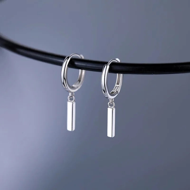 NBSAMENG 925 Sterling Silver Geometry Asymmetric Earring for Women Girl Simple Office Versatile Jewelry Gift Dropshipping Vera Lux