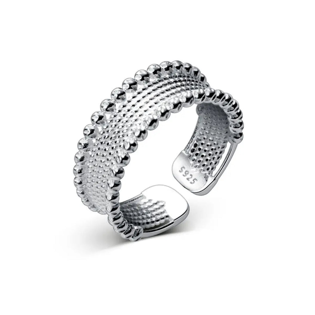 925 Sterling Silver Personality Bead Rings For Women Engagement Wedding Luxury Jewelry Vera Lux