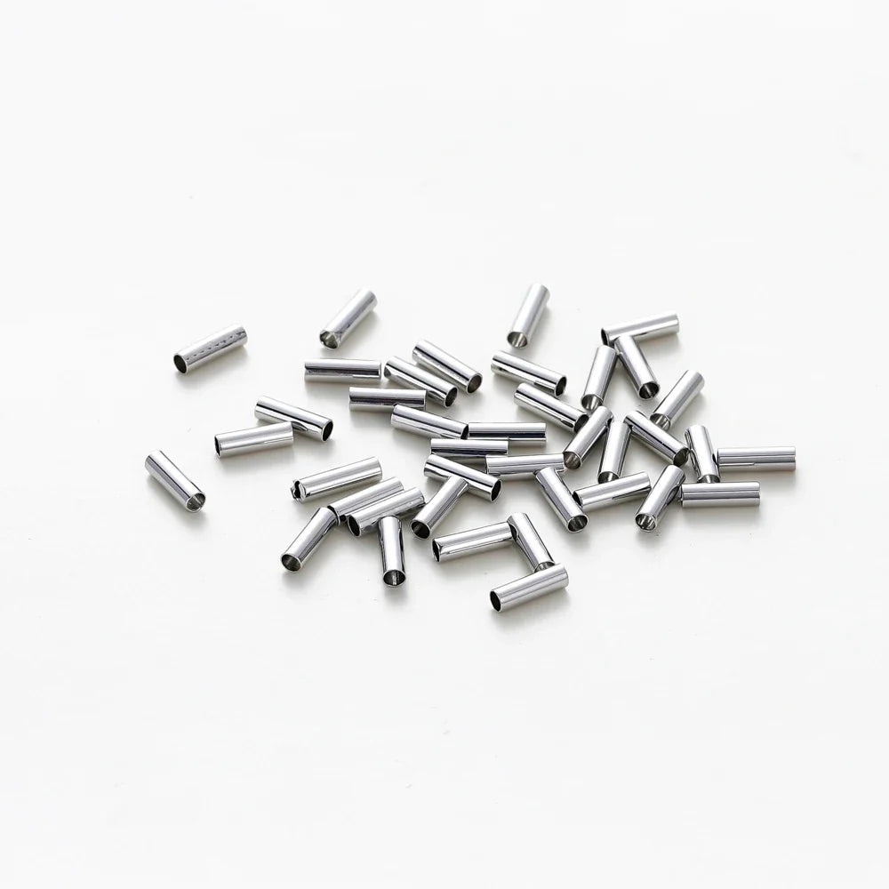 100pcs14K 18K Gold Plated Brass Noodle Tube Cylinder Straight Beads 5 6 7mm Spacer Loose Beads For DIY Bracelet Jewelry Making Vera Lux