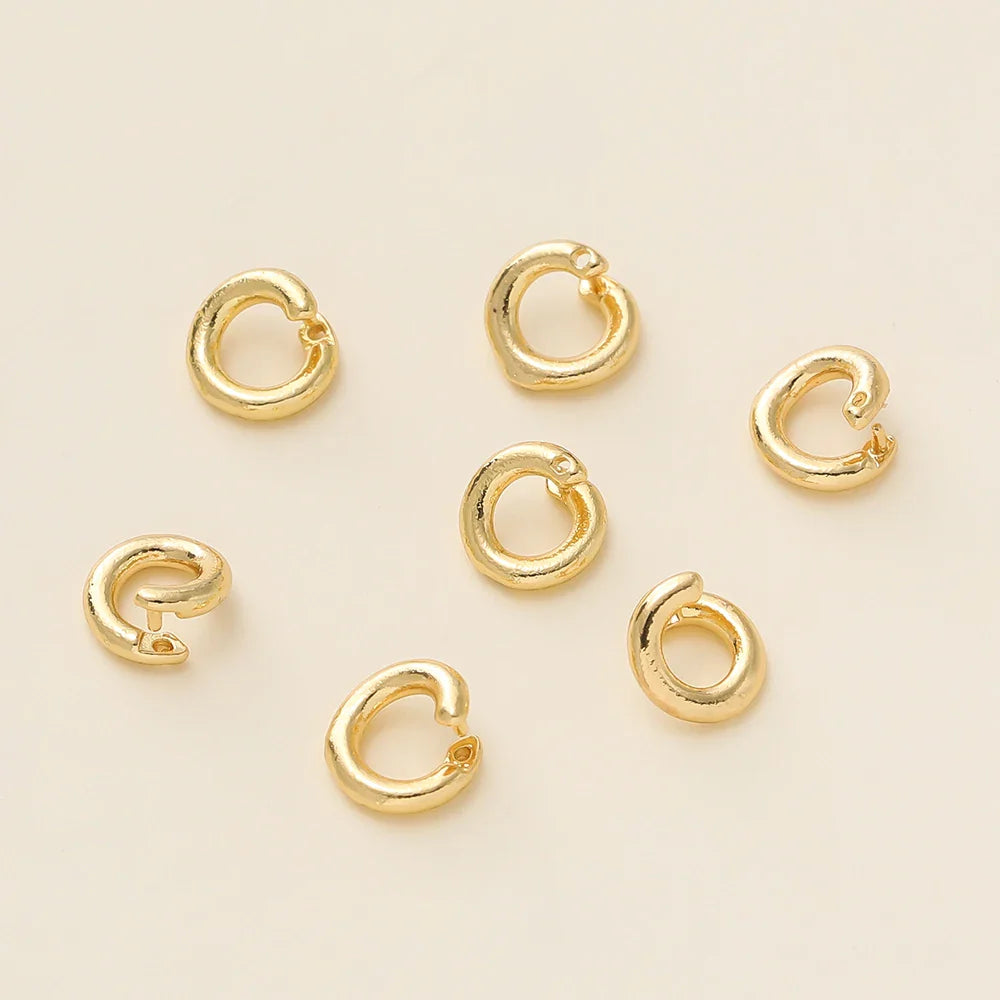 10Pcs/Pack 14/18K Gold Color Plated Open Jump Rings Split Rings Connector For Necklace Bracelets Jewelry Making Accessories Vera Lux