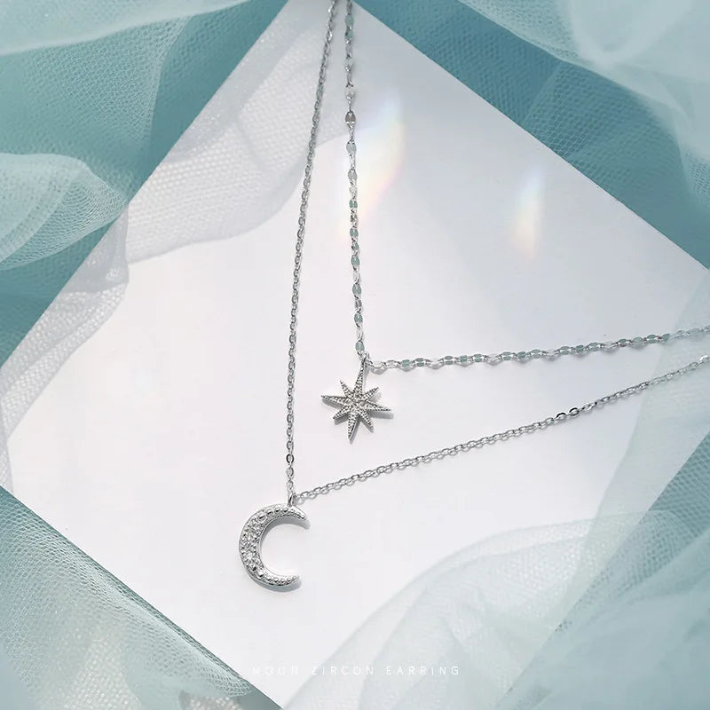 New Shiny Butterfly Necklace Ladies Exquisite Double Layer Clavicle Chain Necklace Jewelry for Ladies Gift Vera Lux