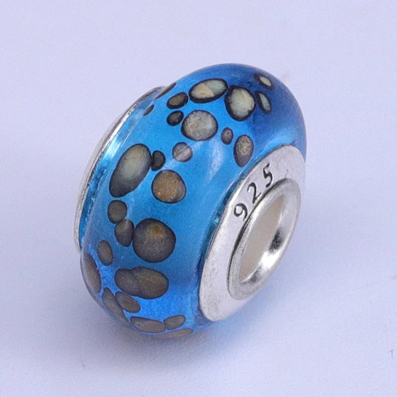 Newest European Colorful Lampwork Glass Beads Murano Aolly Charm Necklace Bracelets Bangle DIY Women Girls Jewlelry Vera Lux