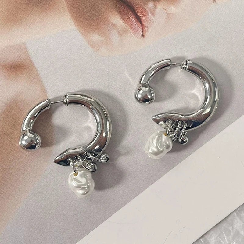 Chic Pearl Pendant Earrings for Women Detachable Before and After Wearing Ins Fashion Women's Earrings Jewelry Accessories Gifts Vera Lux