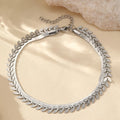 Stainless Steel Anklet Creative Splicing Wrap Around Leaf Design Blade Chain Anklet For Women Jewelry Goddess Banquet Fine Gifts Vera Lux