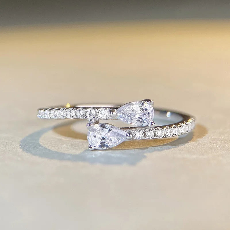 925 Sterling Silver Bright Zirconia Finger Ring Female Accessories for Engagement Ceremony Fashion Dainty Chic Wedding Jewelry Vera Lux