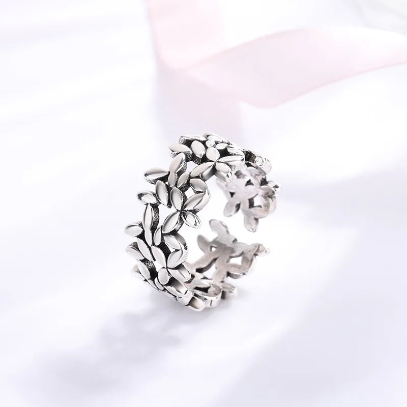 925 Sterling Silver Ring Small Leaf Plant Rings For Women Engagement Wedding Luxury Jewelry Cheap Things With Vera Lux