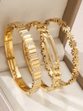 1pieces/set women's wedding jewelry party holiday Valentine's Day gift stainless steel bracelet plated with 18K gold bracelet Vera Lux