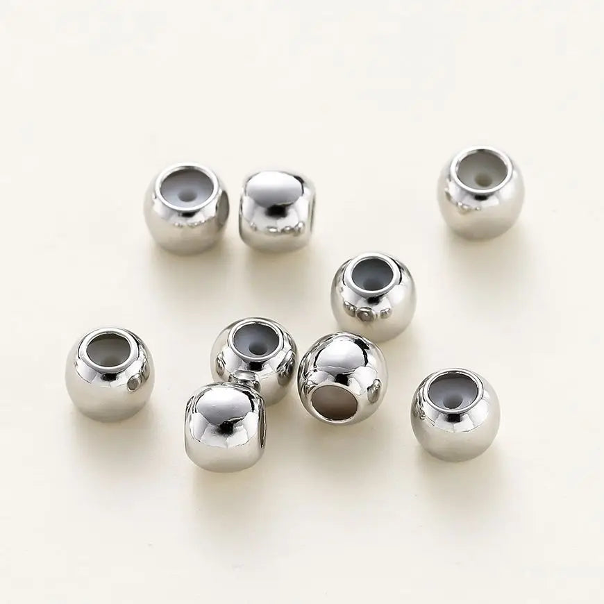 10pcs/lot 14K 18K Real Gold Plated Adjustable Bead With Resine Stopper Spacer Beads Charm Possitioning Beads For Jewelry Finding Vera Lux