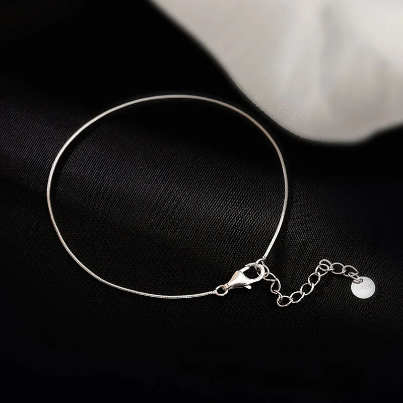 925 Sterling Silver 20cm Snake Chain Lucky Bracelets Woman Party Luxury Designer Jewelry Wedding Jewellery Vera Lux